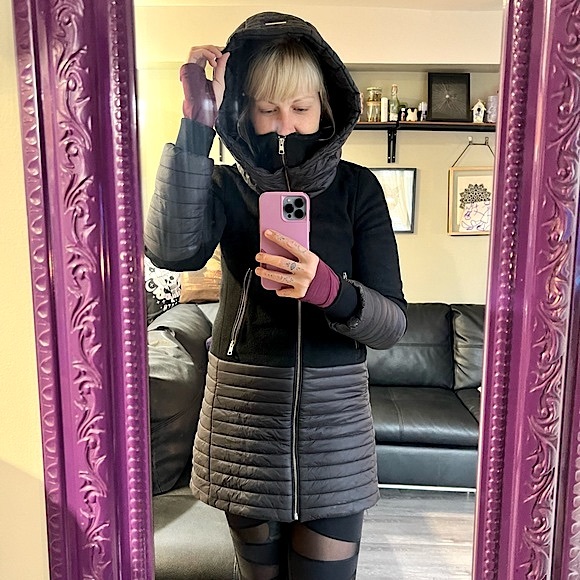 Soia & Kyo Jackets & Blazers - SOIA & KYO • Mixed Fabric Winter Jacket Coat • Size XS • Puffer + Wool